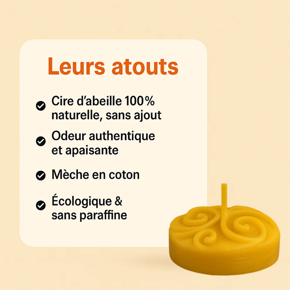 Bougie Thérapeutique Alvéole - Cire d'Abeille & Lavande