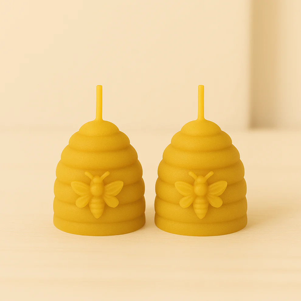 Bougie Thérapeutique Alvéole - Cire d'Abeille & Ylang-Ylang