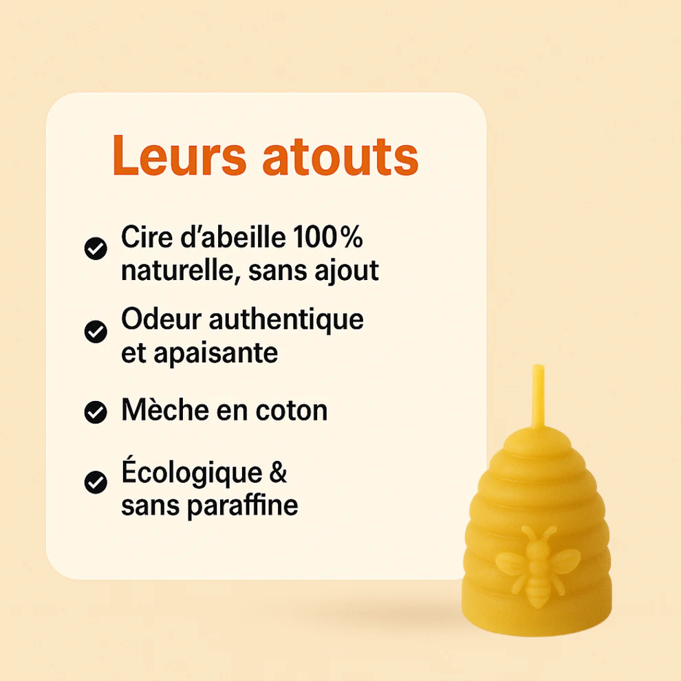 Bougie Thérapeutique Alvéole - Cire d'Abeille & Ylang-Ylang