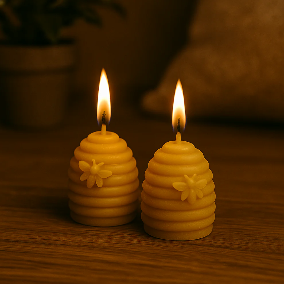 Bougie Thérapeutique Alvéole - Cire d'Abeille & Ylang-Ylang