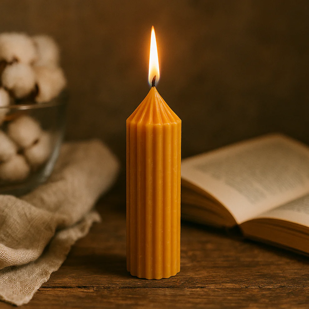 Bougie Thérapeutique Alvéole – Cire d’Abeille & Romarin