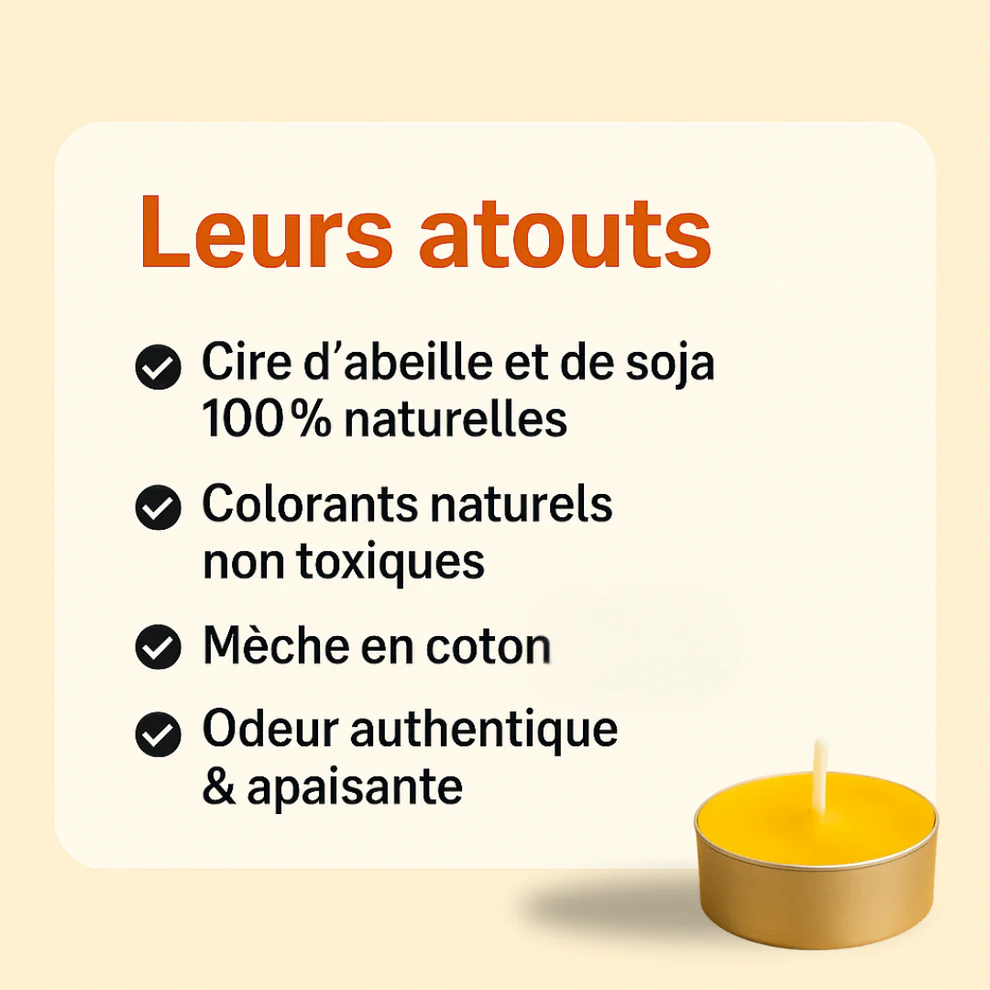 Bougie Thérapeutique Alvéole - Cire d'Abeille & Résines Précieuses